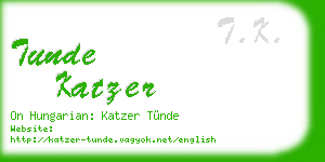tunde katzer business card